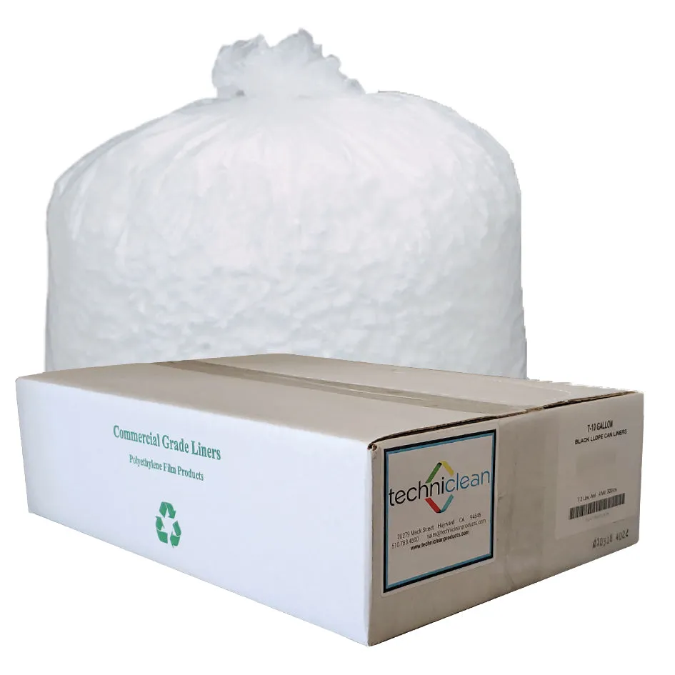 24 x 33 High Density Can Liners 8 mic, Natural (1000/cs)