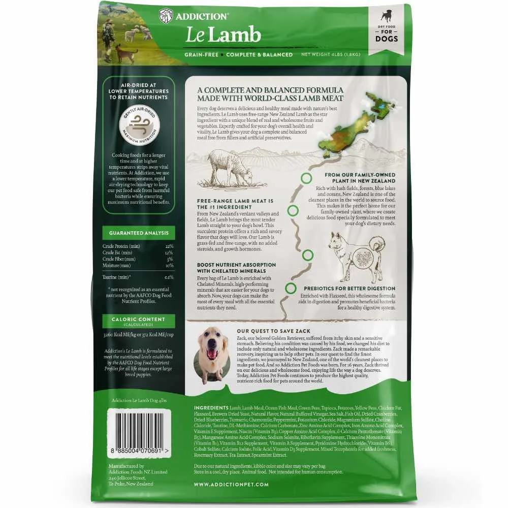 '25% OFF/BUNDLE DEAL': Addiction Le Lamb Grain Free Dry Dog Food