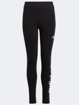 Adidas Essential Linear Logo Kids Girls Sportswear Tight Black/White