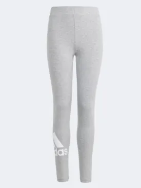 Adidas Essentials Big Logo Girls Sportswear Tight Grey Heather/White