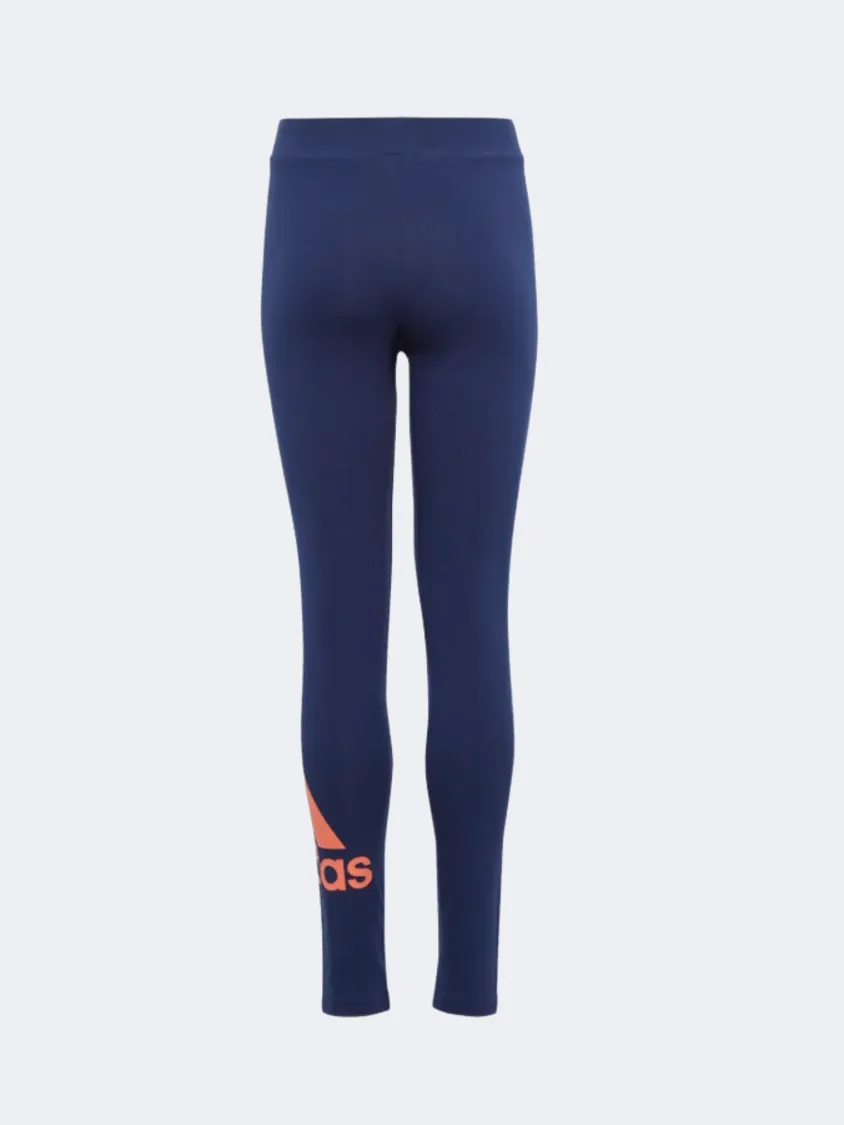 Adidas Essentials Big Logo Girls Sportswear Tight Navy/Coral