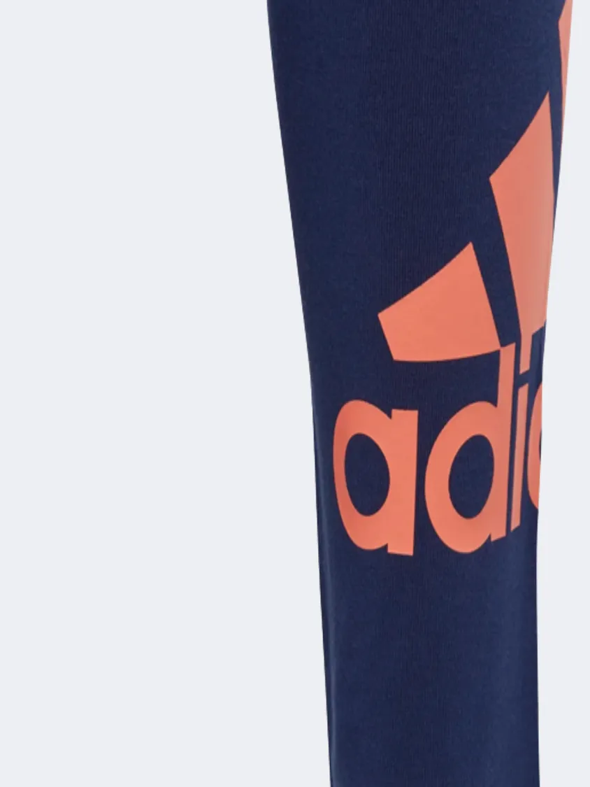 Adidas Essentials Big Logo Girls Sportswear Tight Navy/Coral