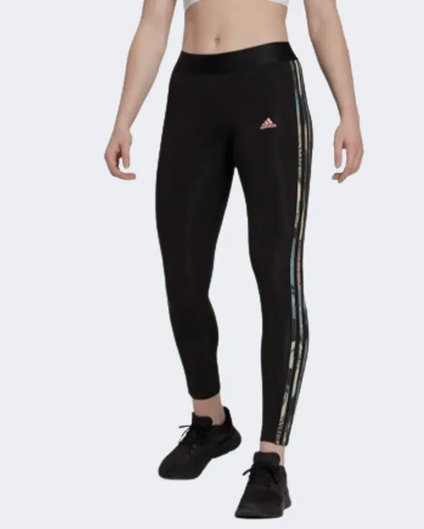 Adidas Loungewear Essentials 3-Stripes Women Sportswear Tight Black Hk9683