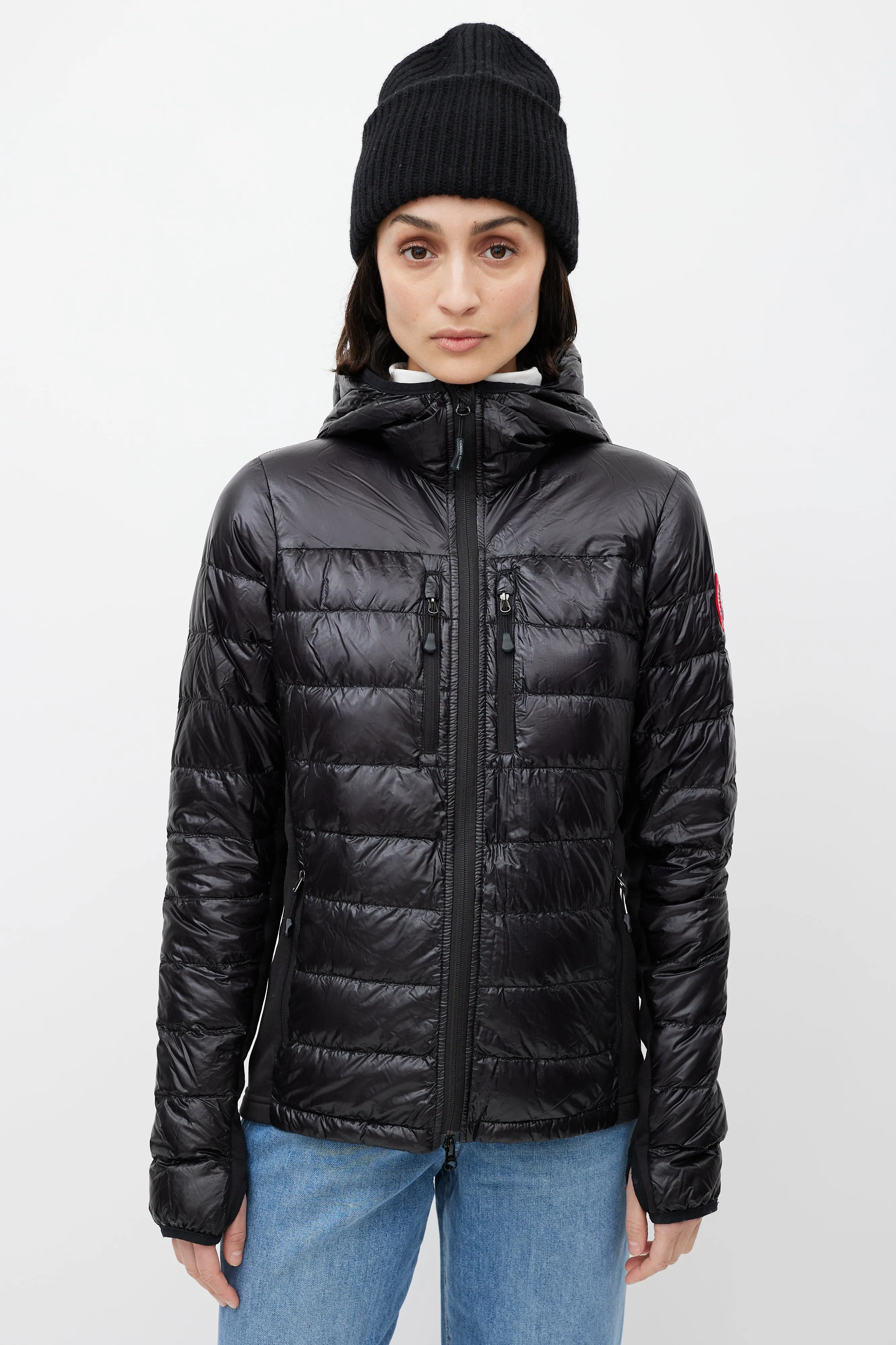 Black Hybridge Down Jacket