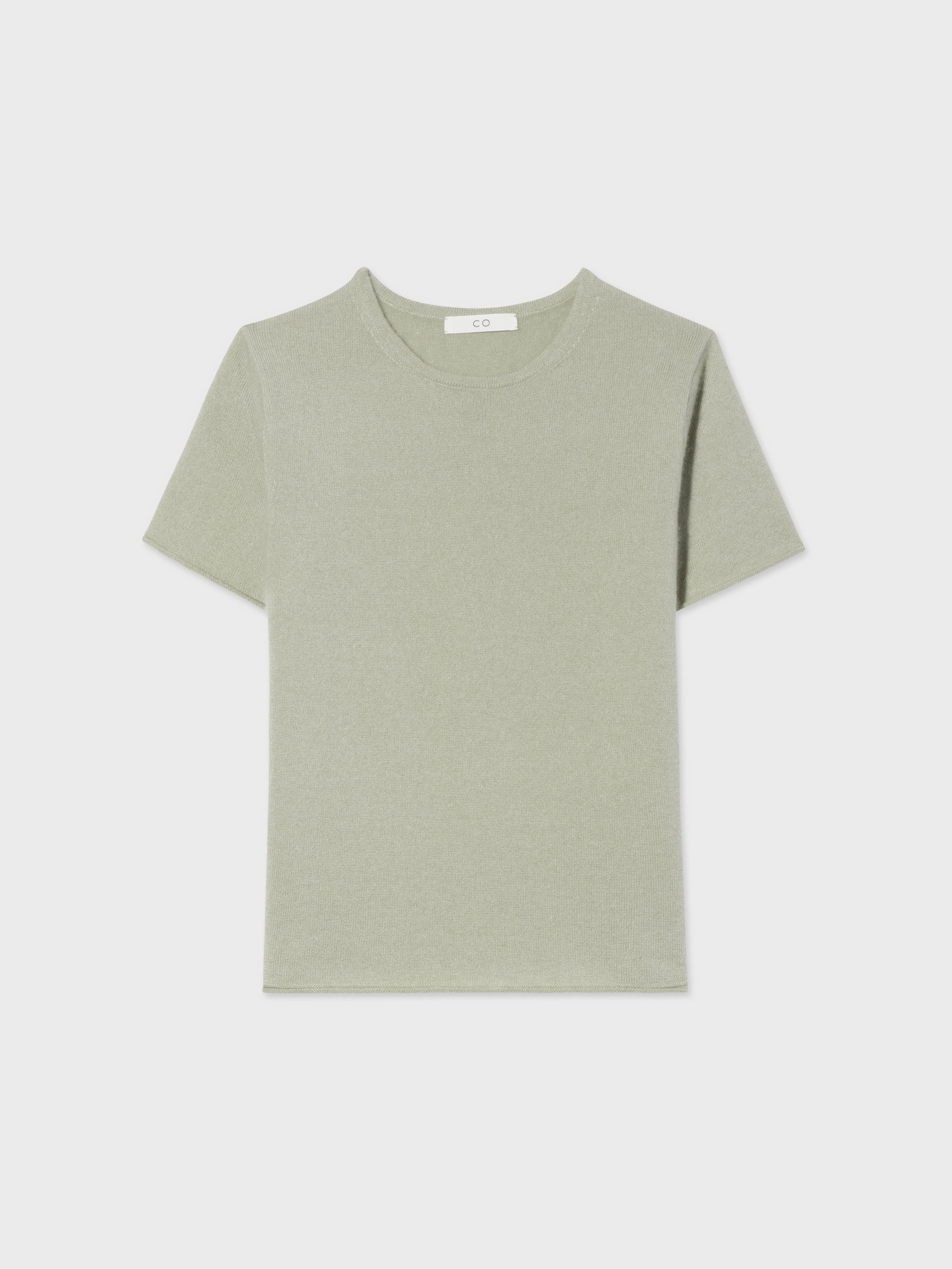 Boxy Tee in Cashmere Silk - Light Green