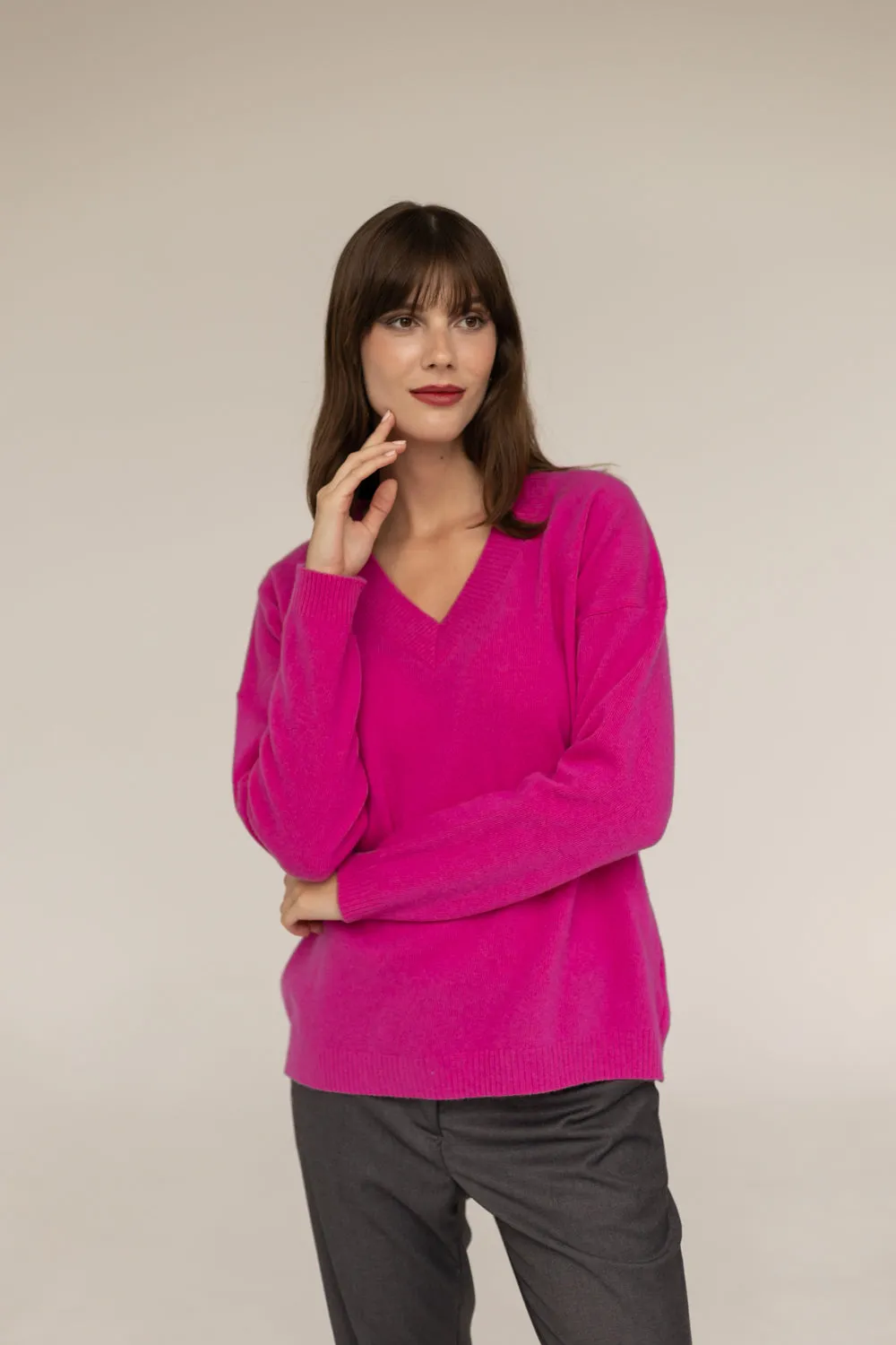 Cashmere Sweater Fuchsia