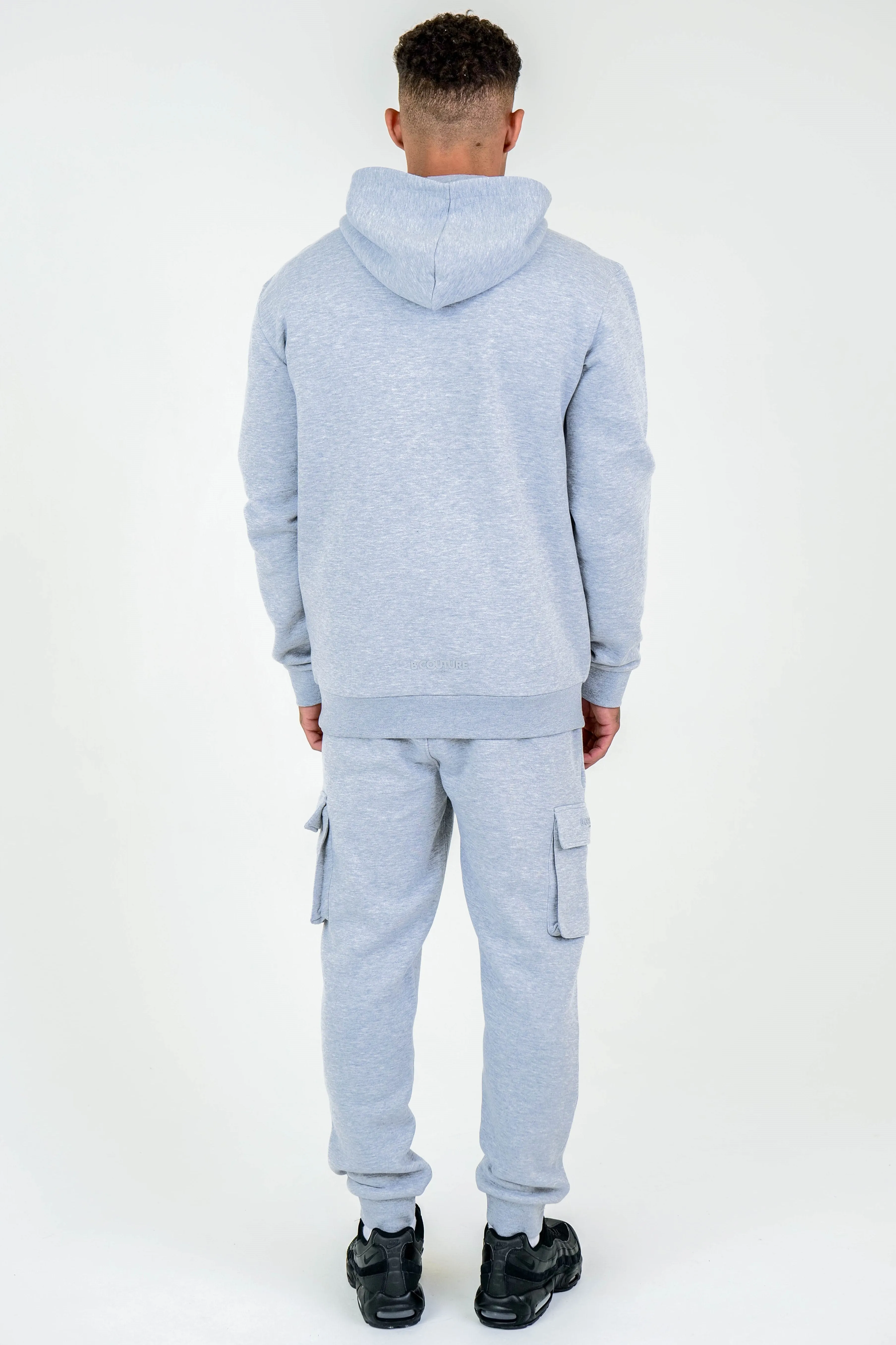 Compton Street Cargo Fleece Tracksuit - Grey Marl