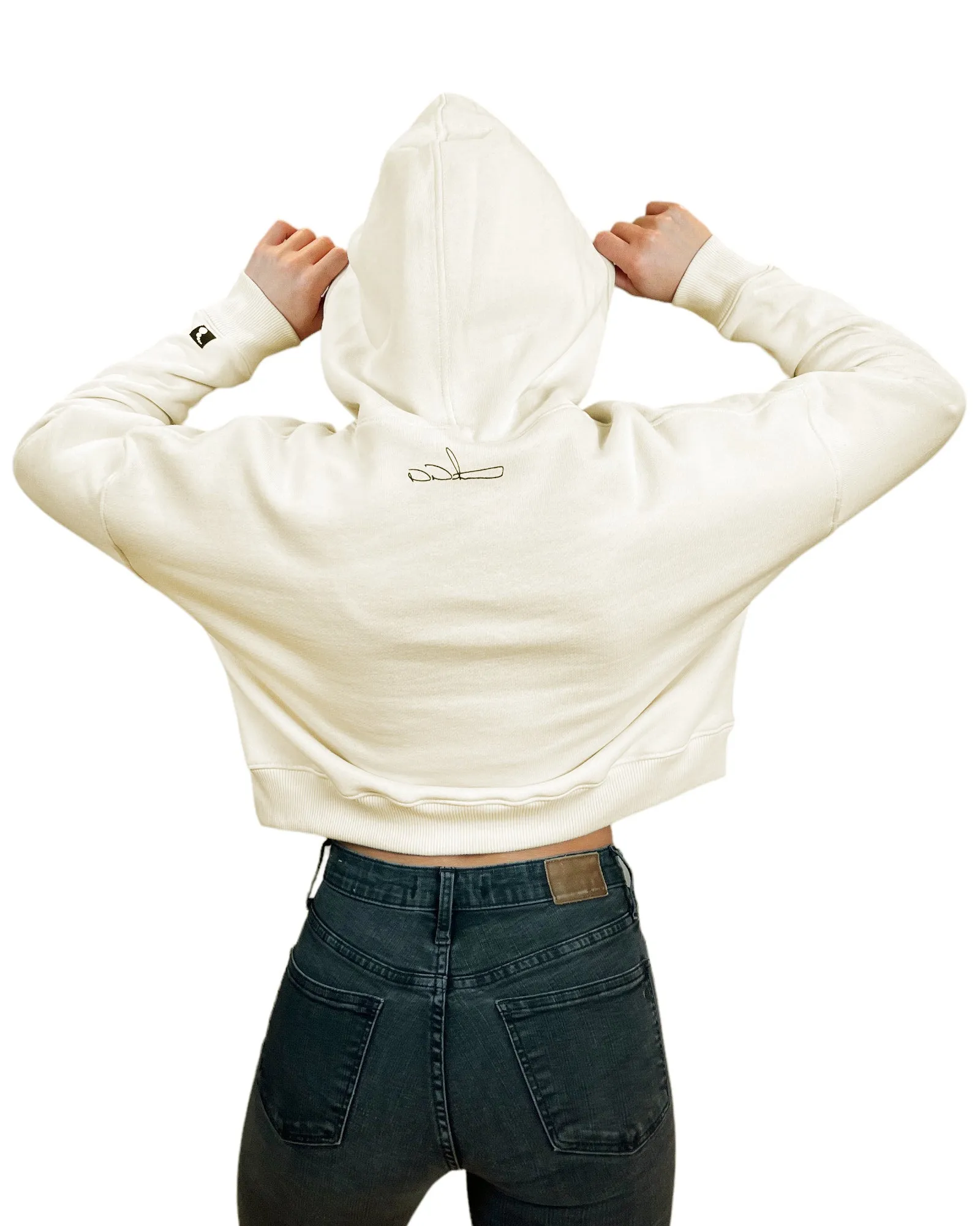 Cropped Hoodie - Dew Drop - Undyed Natural