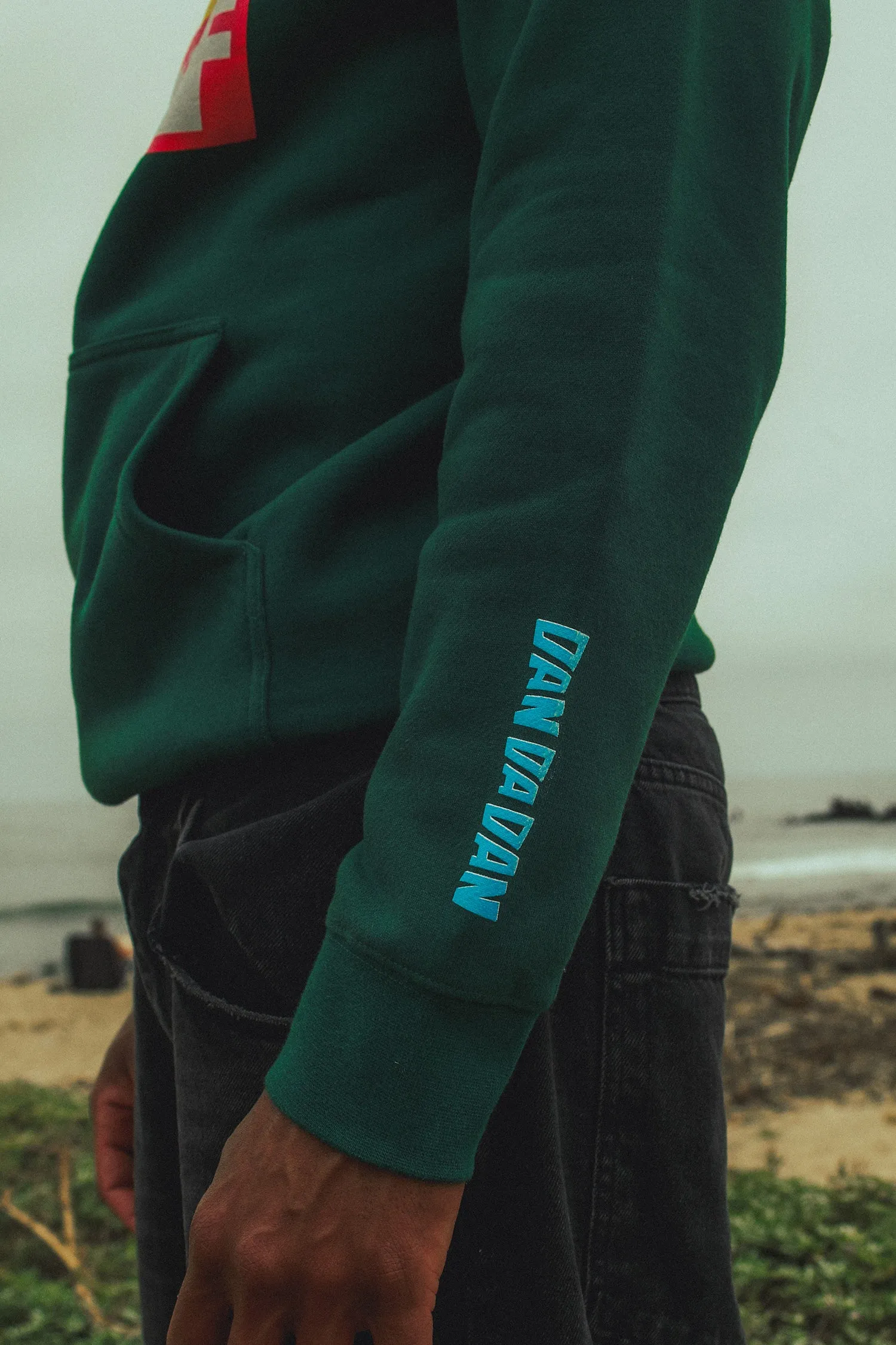 Dan Da Dan Kick / Punch Hoodie - Kelly Green