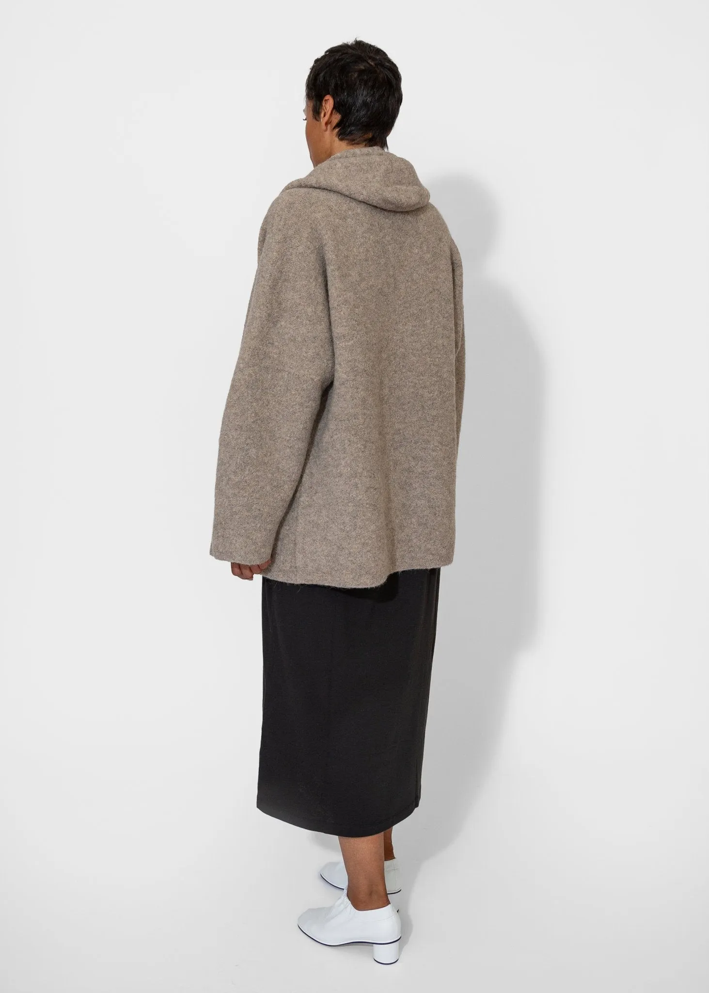 Double Face Coat in Moth