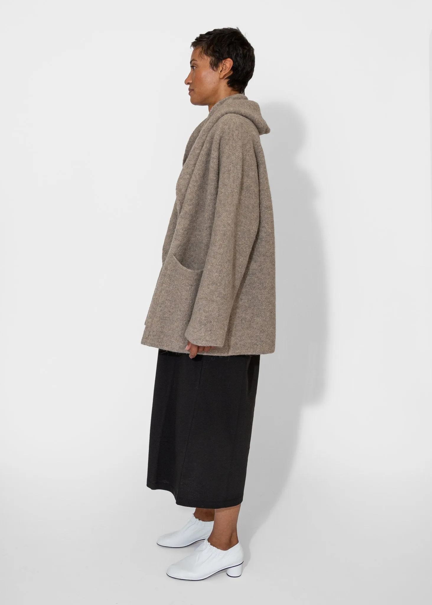 Double Face Coat in Moth