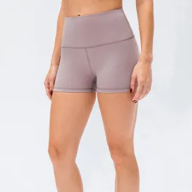 Exposed Seam High Waist Yoga Shorts