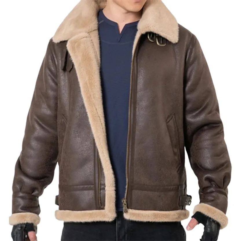 Funki Buys | Jackets | Men's Faux Leather Fleece Winter Jacket