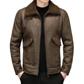 Funki Buys | Jackets | Men's Faux Leather Warm Fashion Jacket