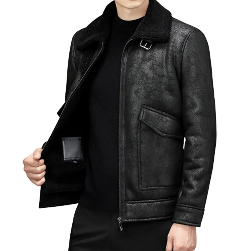 Funki Buys | Jackets | Men's Faux Leather Warm Fashion Jacket