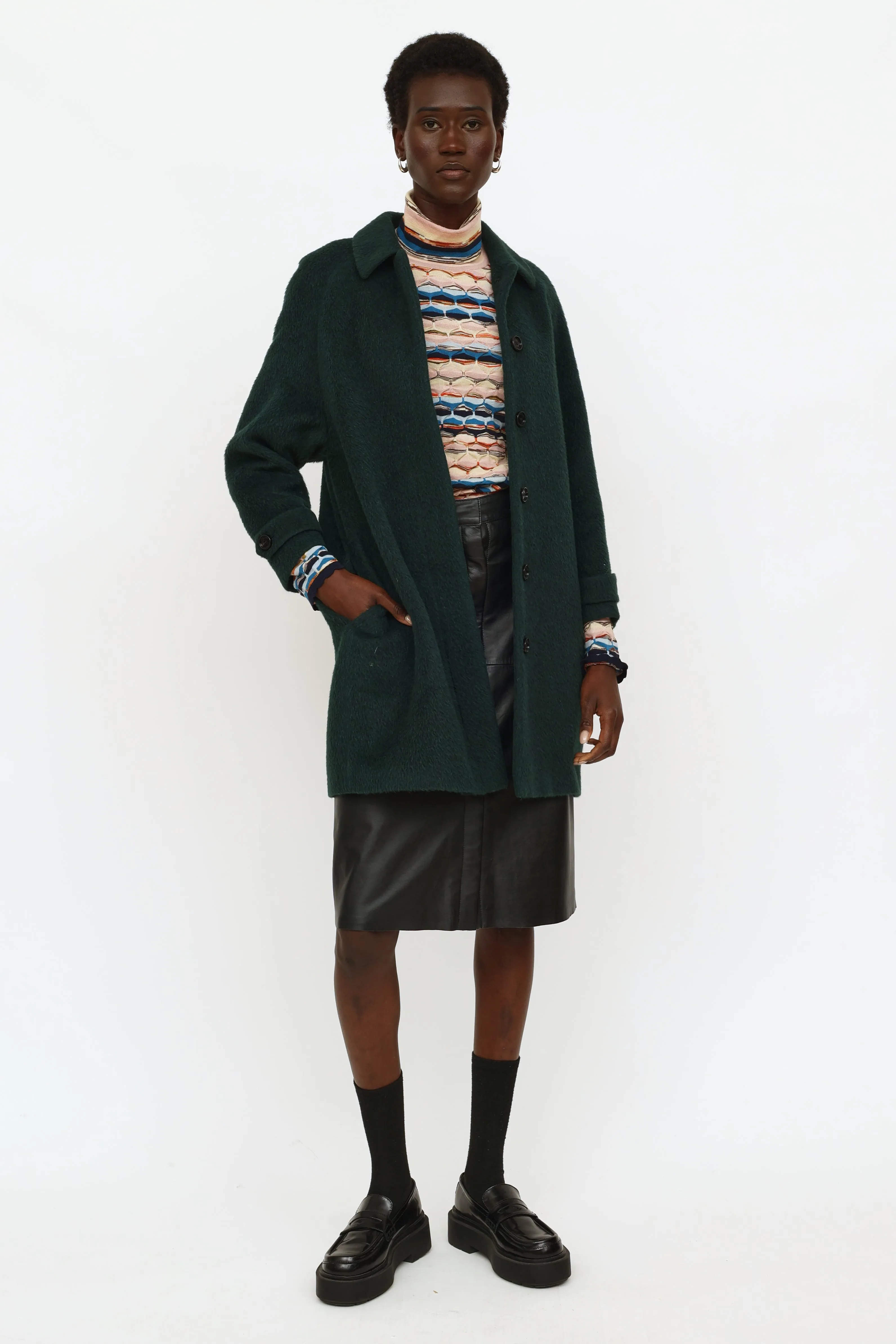 Green Carlington Wool Coat