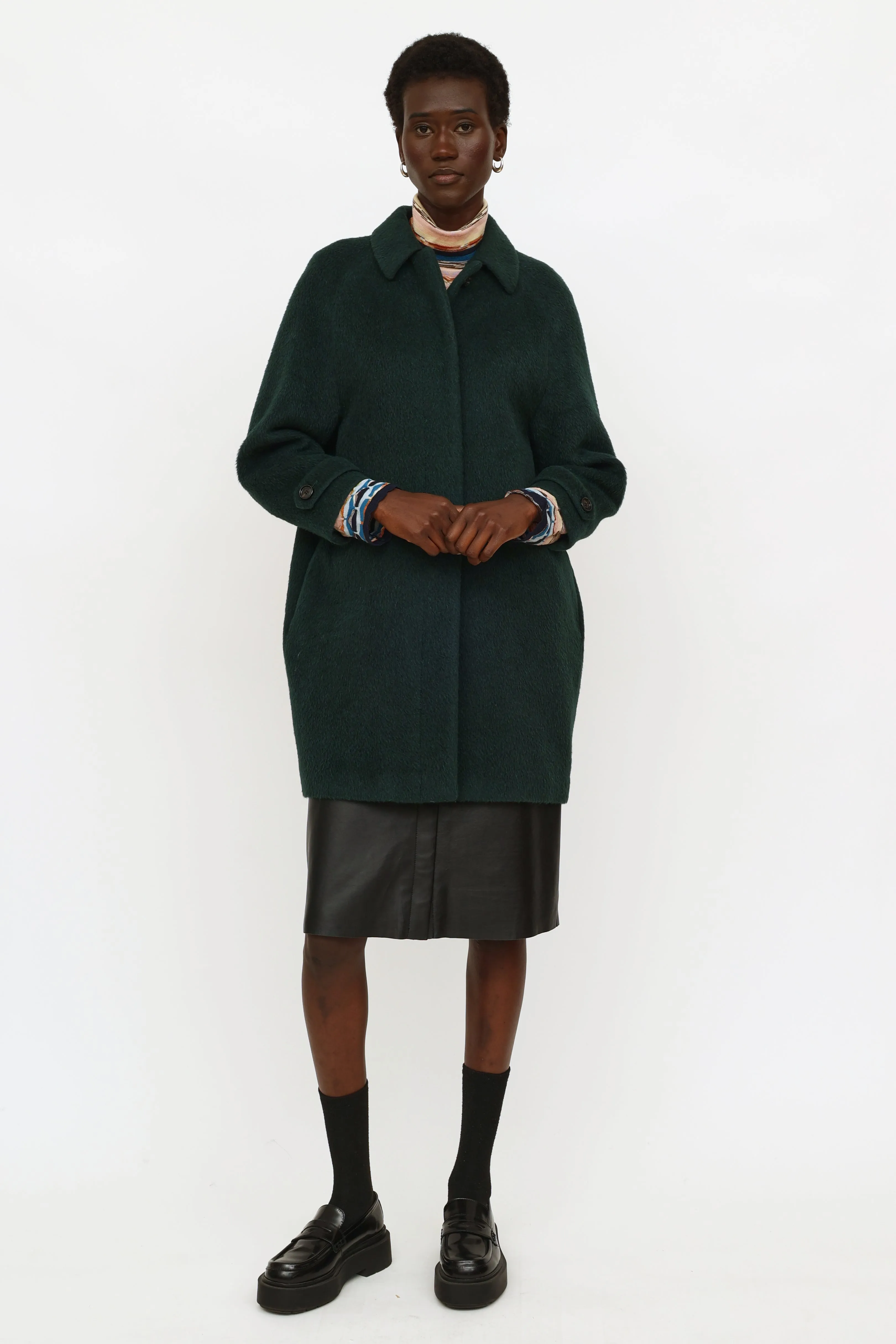 Green Carlington Wool Coat