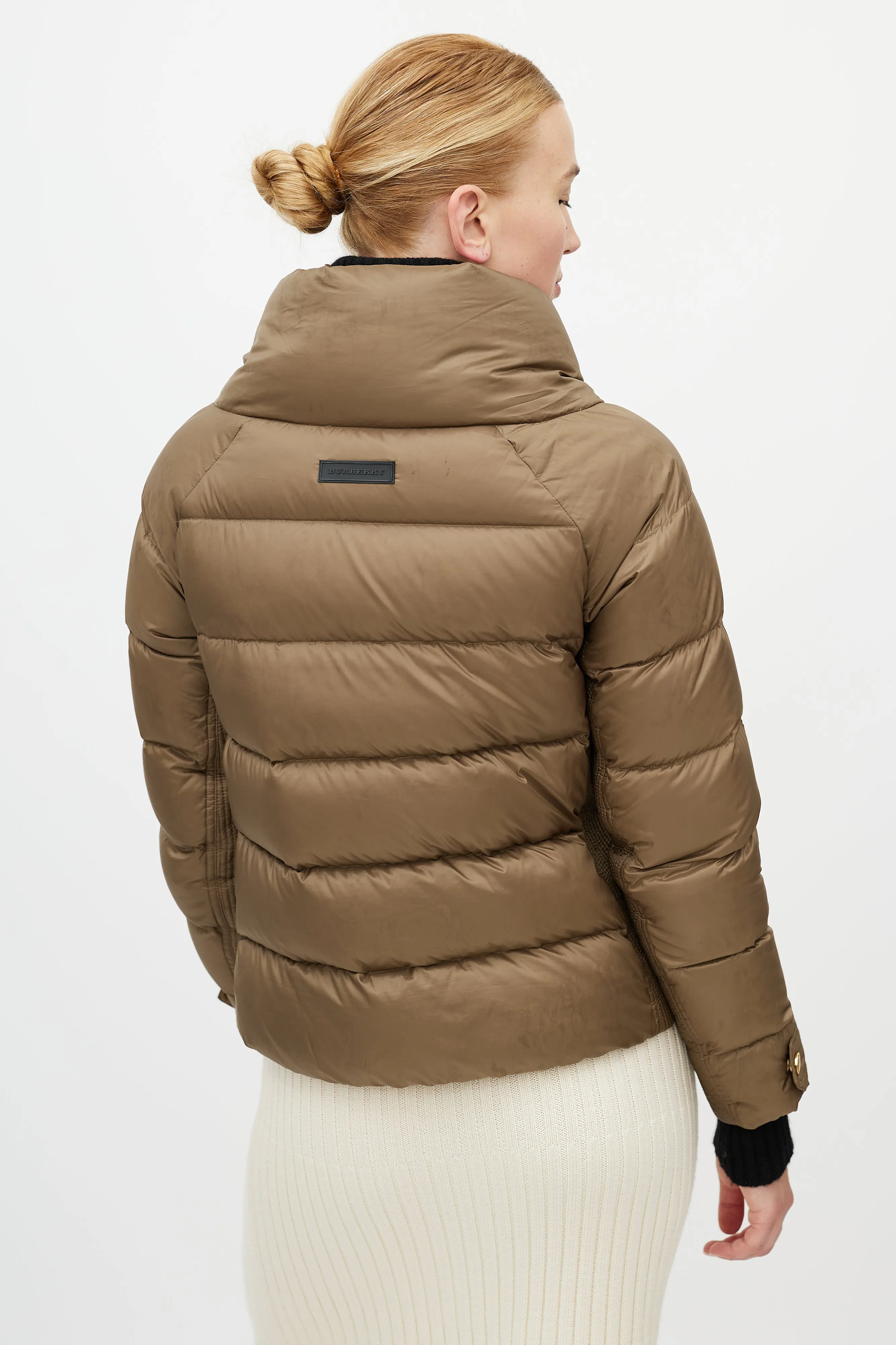 Green Down Puffer Jacket