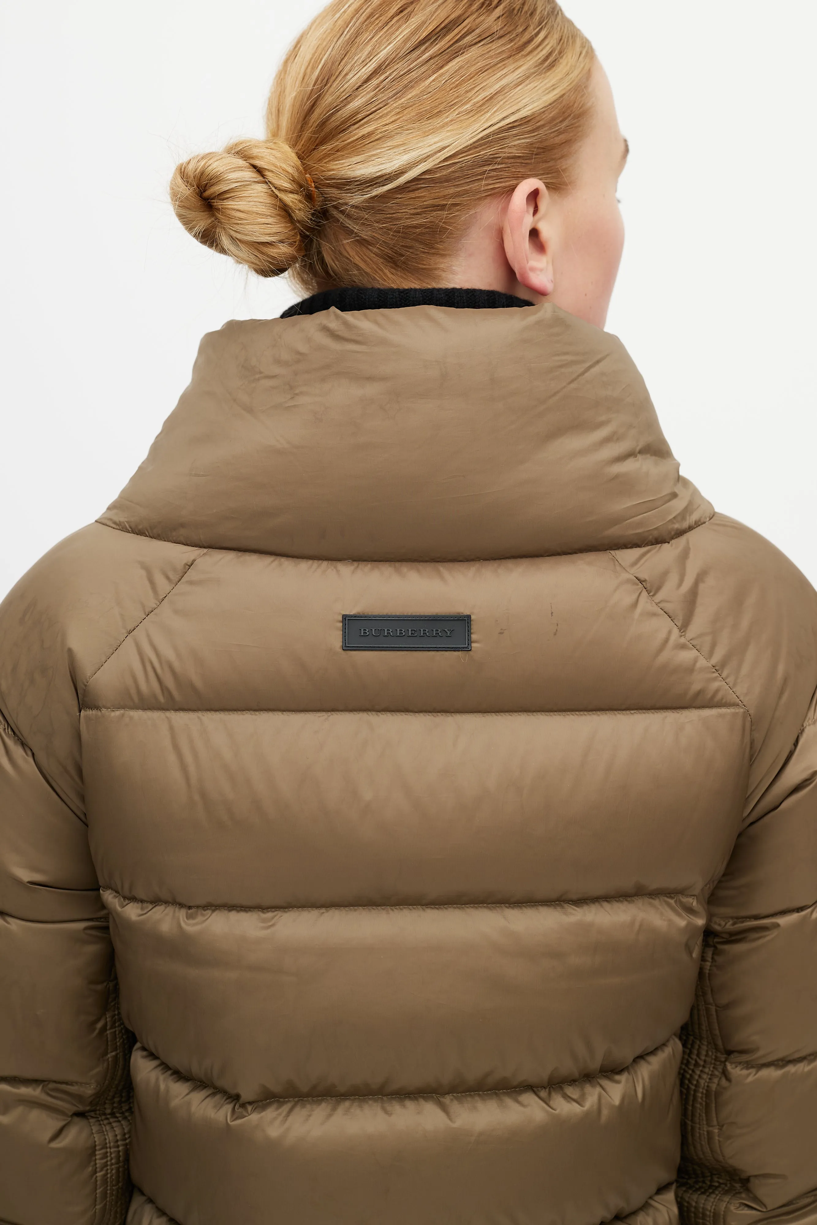 Green Down Puffer Jacket