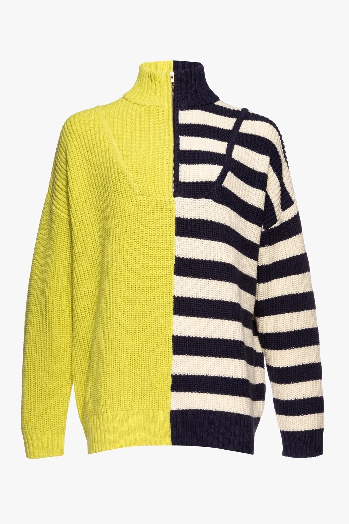 HAMPTON SWEATER | CHARTREUSE TWO TONE STRIPE