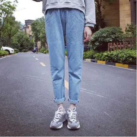 High Waist Loose Jeans Pants