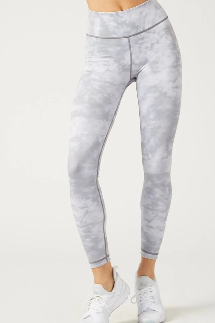 High Waist Reversible Legging - Downtown Zebra White