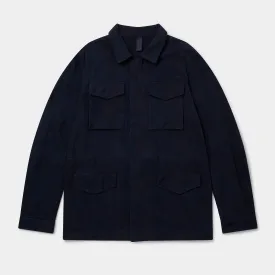 Indigo Jacquard Field Jacket (Indigo)