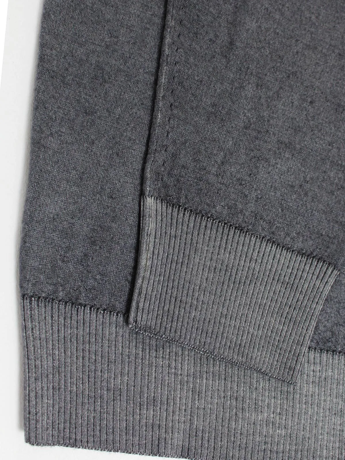 Kiton Cashmere Sweater Dark Gray V-Neck Hand Dyed M - EUR 50