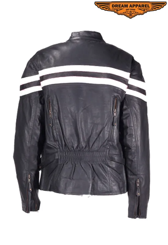 Ladies Leather Racer Jacket