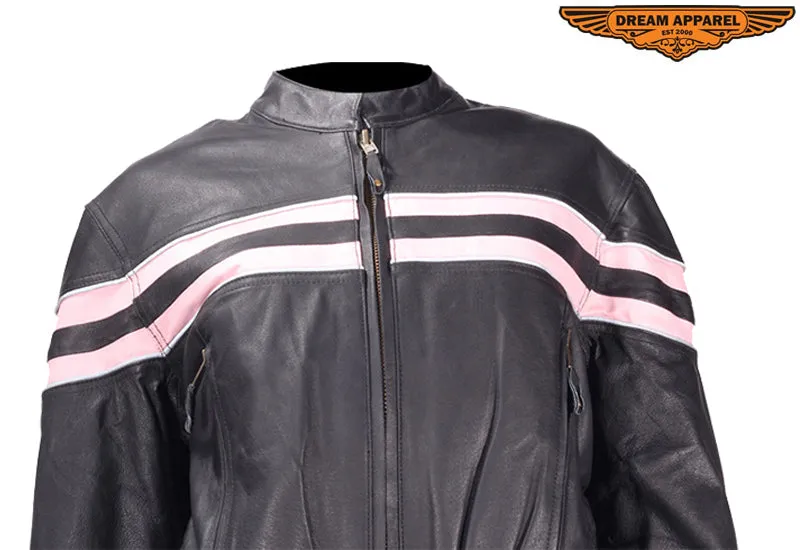 Ladies Leather Racer Jacket