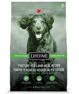 Lifetime Grain Free Pasture Lamb Fed Dog Food 11.3kg/25lb