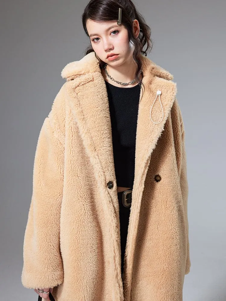 Luxe Lamb Wool Mid-Length Coat