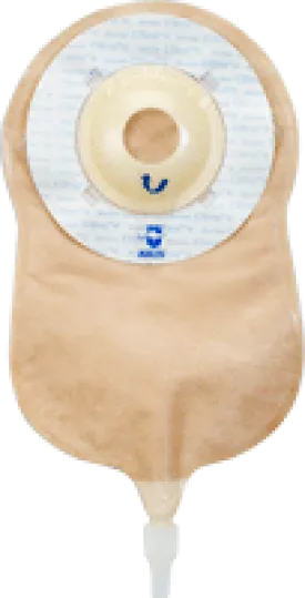 Marlen Manufacturing UltraLite™ One-piece Urostomy Pouch with Skin Shield™ Flat Adhesive Skin Barrier and E-Z Drain Valve 1-1/8" Opening, 9-1/4" L x 5-3/4" W, Transparent, 16Oz, Odor-proof