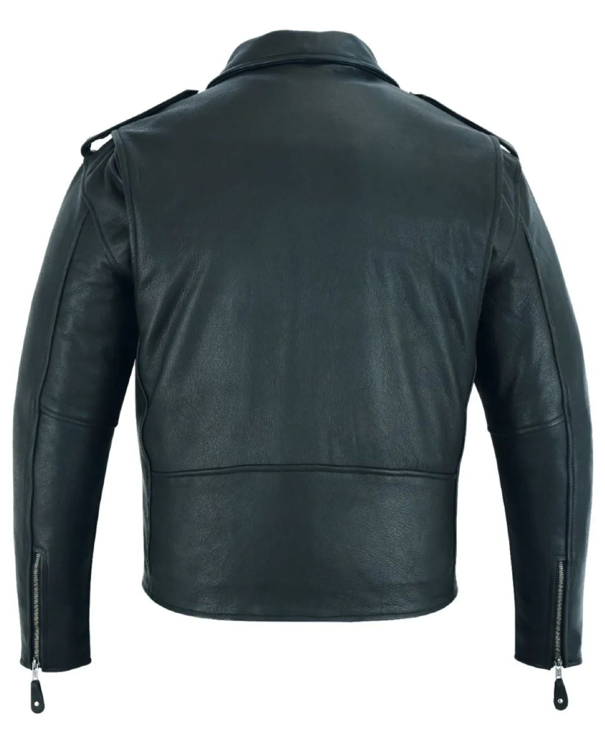 Men's Classic Motorcycle Jacket with Quilted Lining