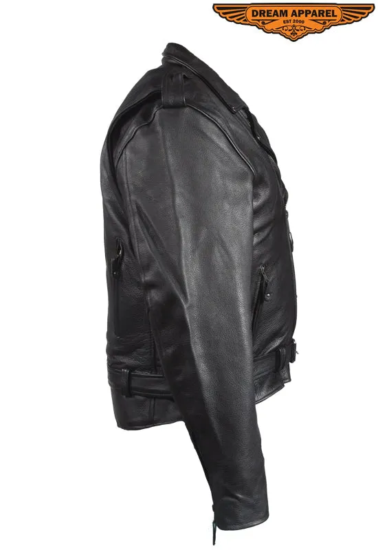 Mens Leather Jacket With Air Vents