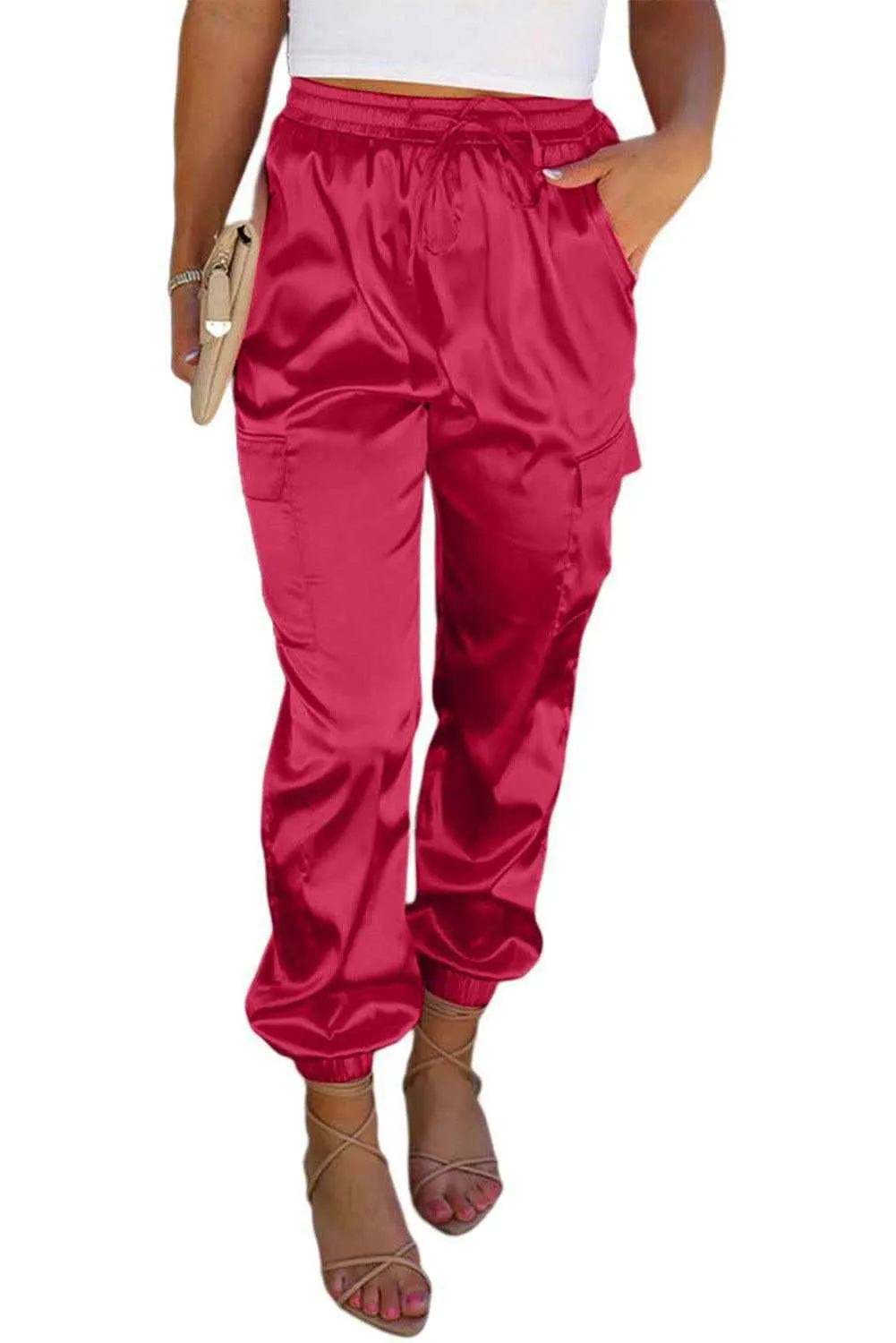 Nights Satin Pants - Stylish & Practical High Waist Design