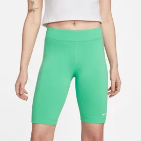 Nike Women's Sportswear Essential Green Mid-Rise Biker Shorts