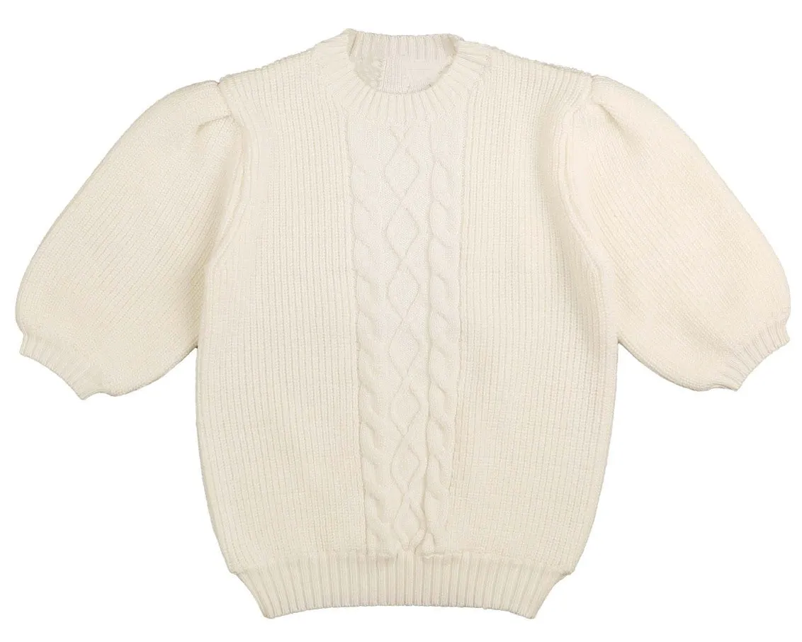 Noma Ivory Chunky Puff Sleeve Sweater