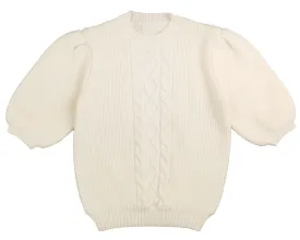 Noma Ivory Chunky Puff Sleeve Sweater