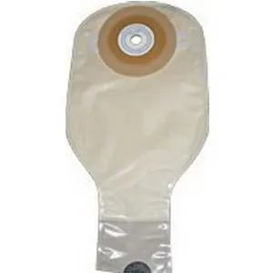 Nu-Flex Adult Post-Op Drain Pouch Custom Pre-Cut 1-1/8" x 1-1/4" with Barrier, Roll-Up, Convex