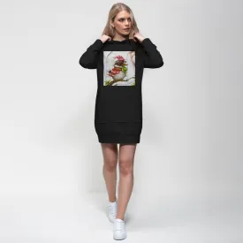 Pete the Sweet Little Bird Premium Adult Hoodie Dress