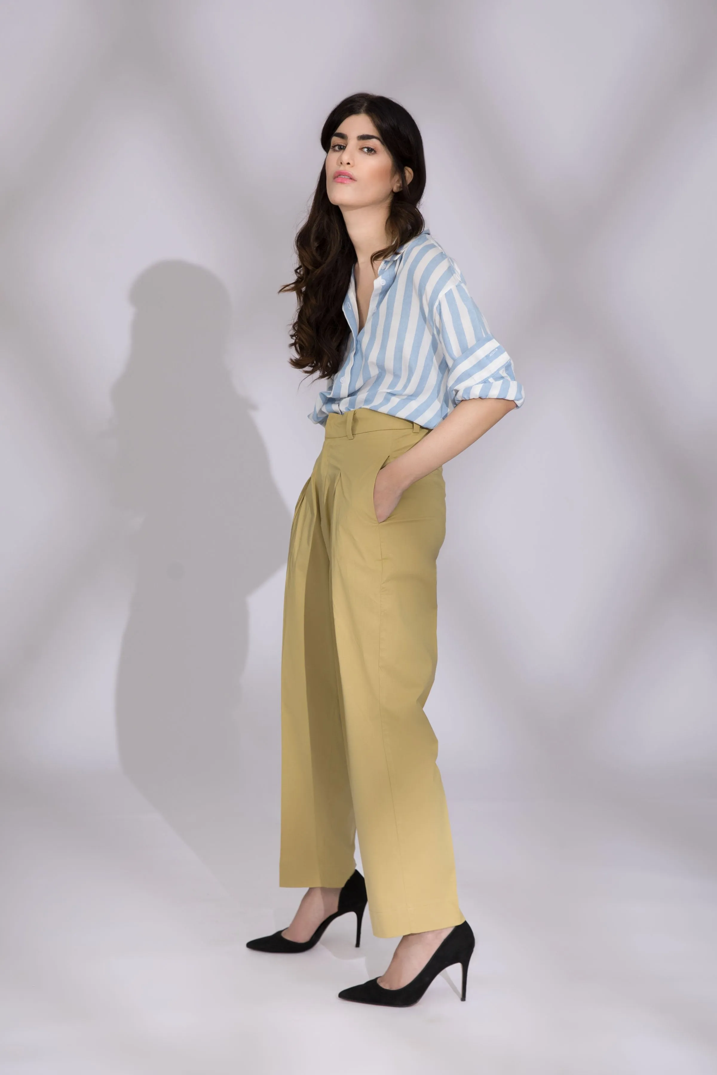 Pleated High Waist Pants