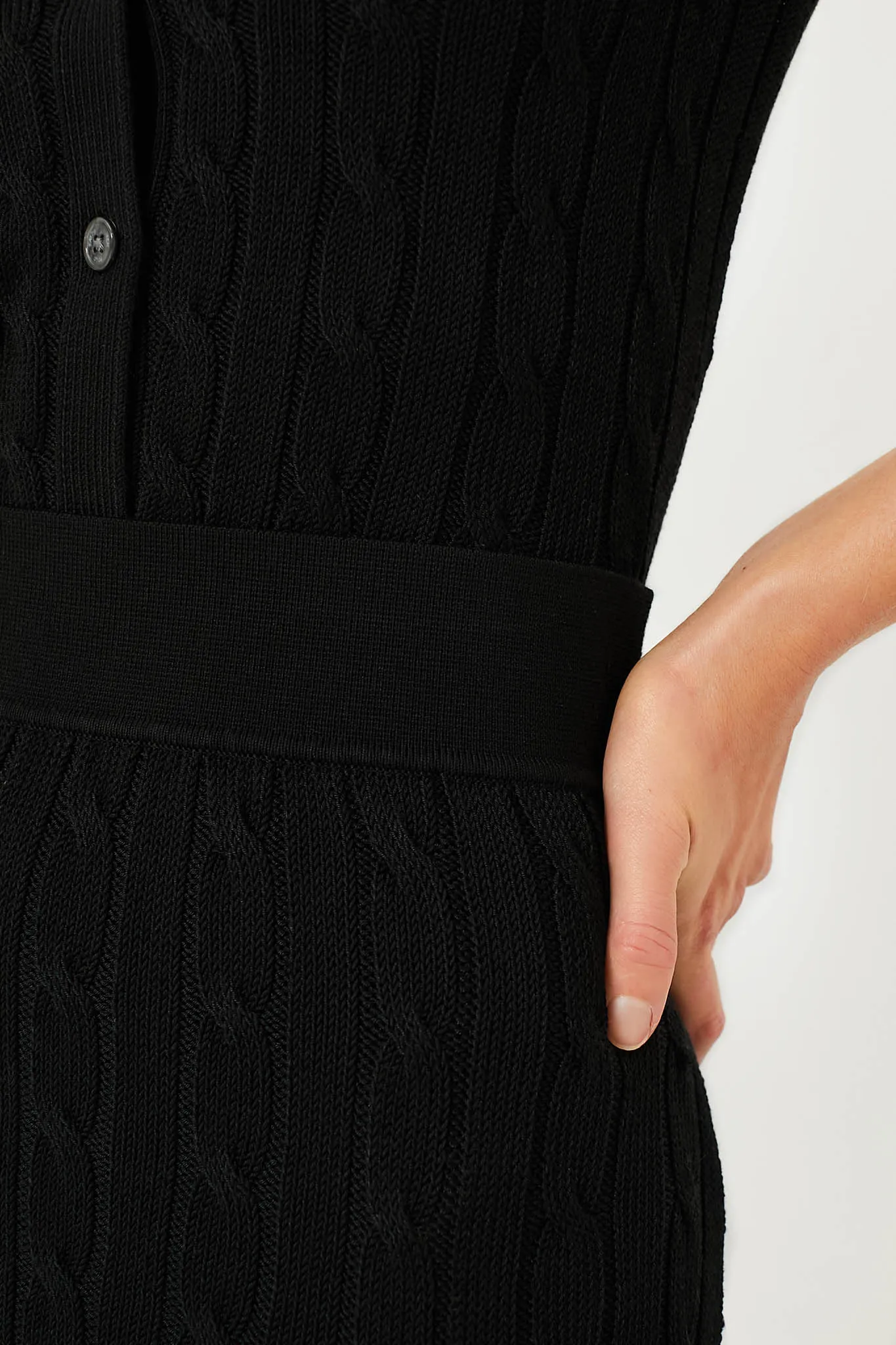 Polo Black Cableknit Skirt