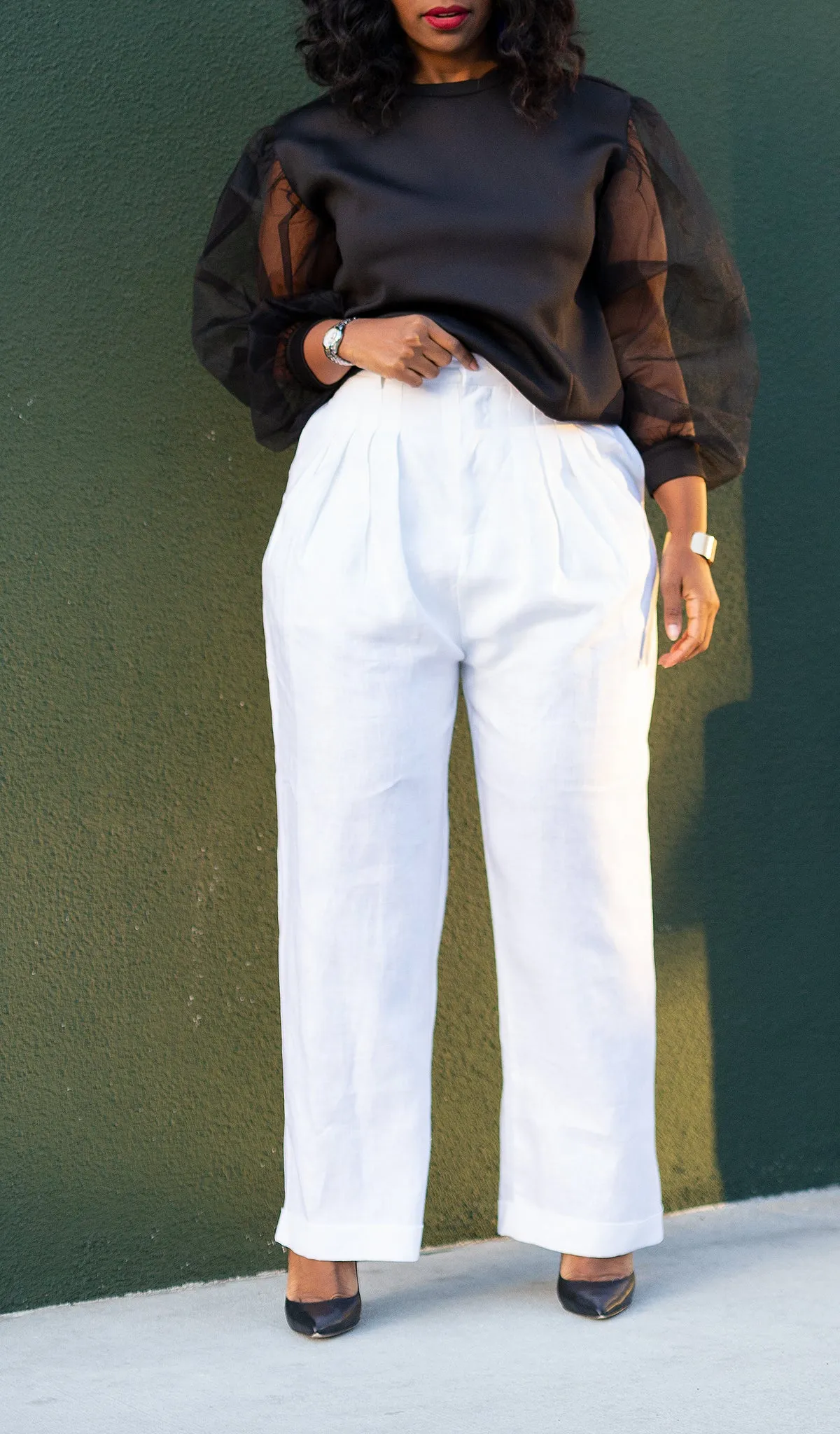 Pretty Women | High Waist Linen Trousers