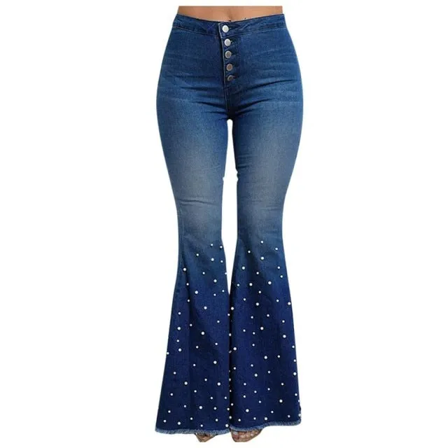 "Tonya" High Waist Flare Bellbottom Jeans