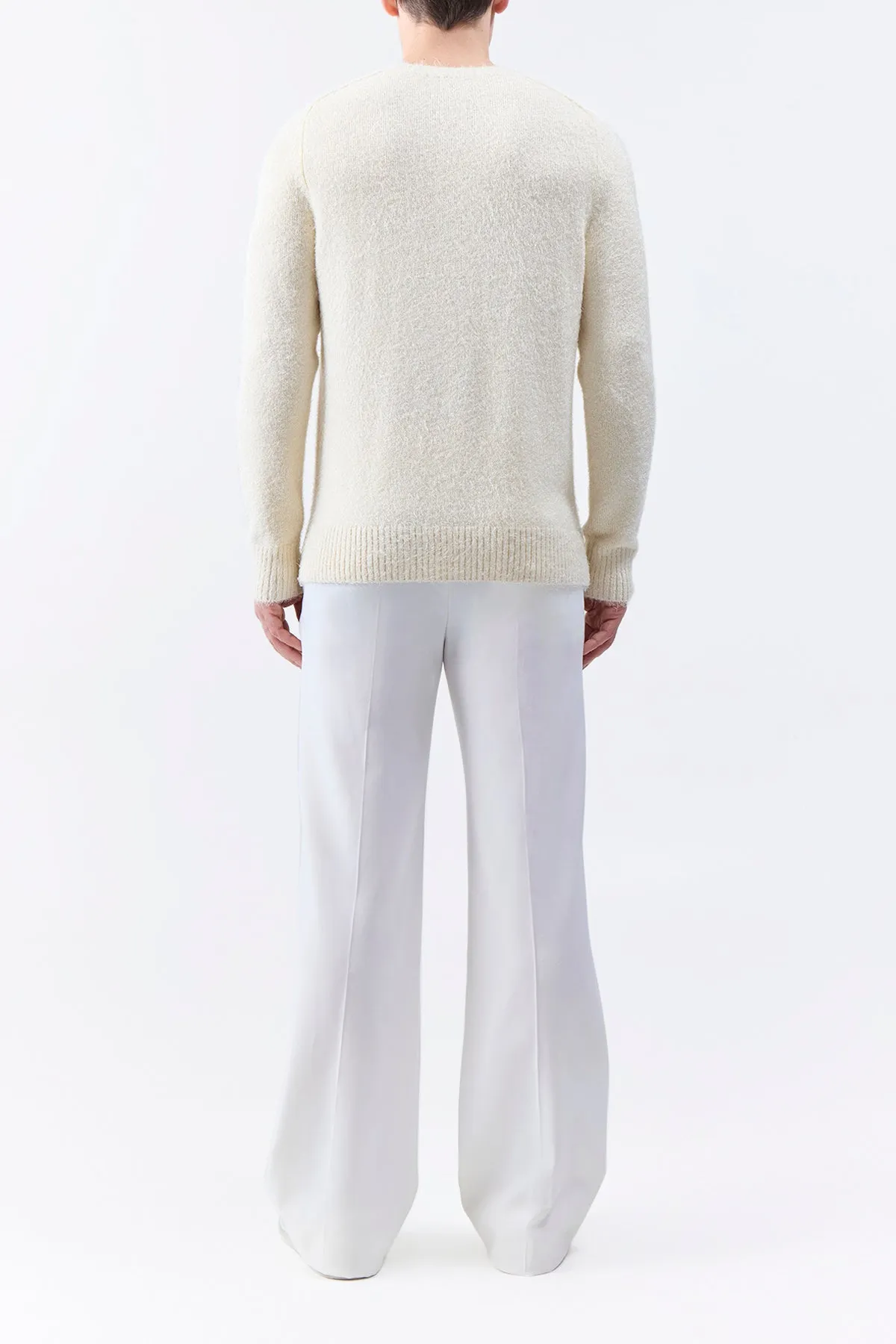 Shorehan Knit Sweater in Ivory Silk Cashmere