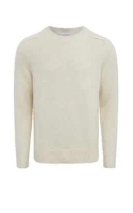 Shorehan Knit Sweater in Ivory Silk Cashmere