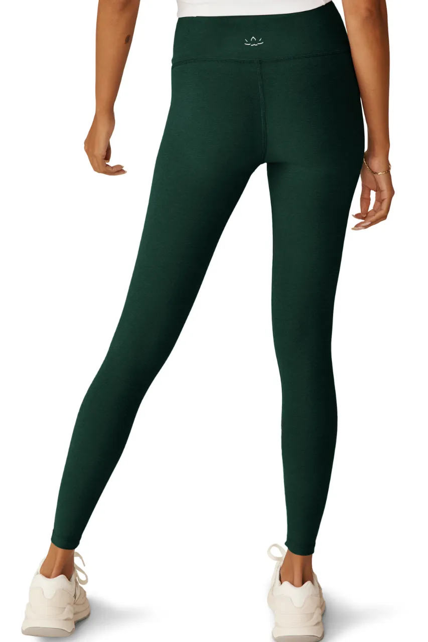 Spacedye Caught in the Midi High Waist Legging - Dark Spruce Green Heather