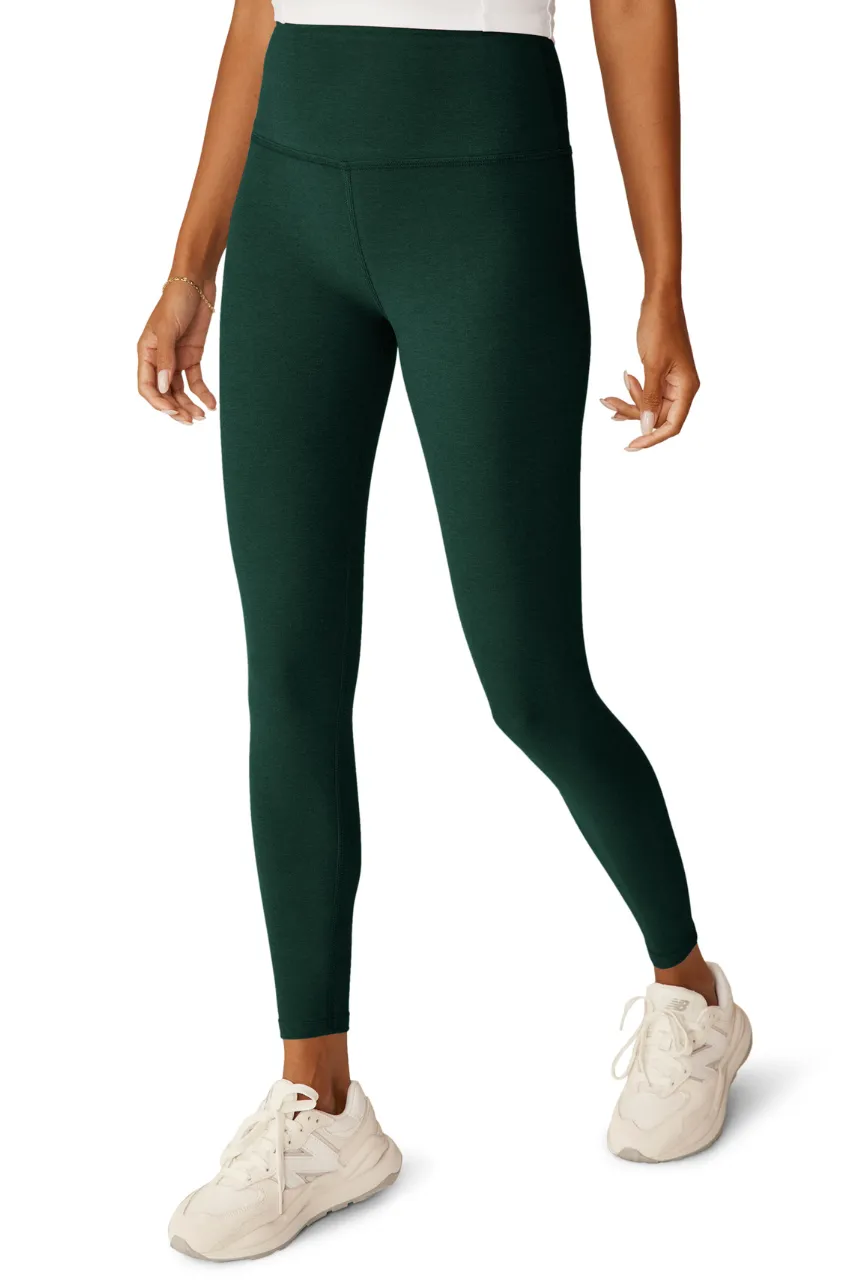 Spacedye Caught in the Midi High Waist Legging - Dark Spruce Green Heather