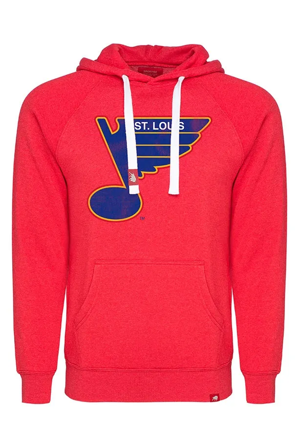 ST. LOUIS BLUES SPORTIQE RETRO OLSEN HOODIE - RED